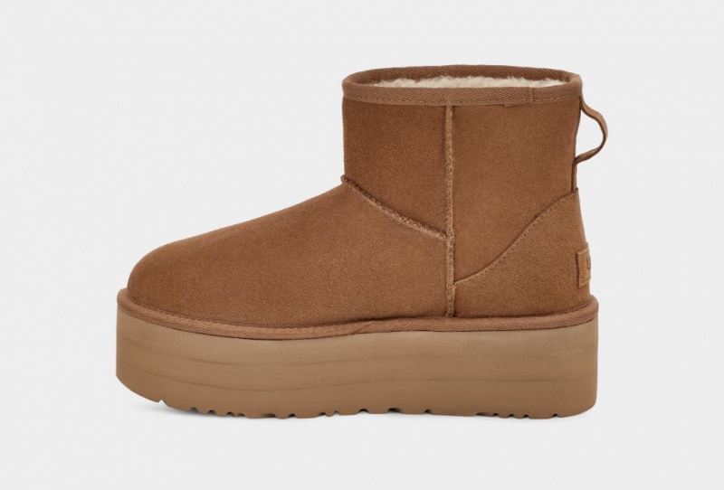 Cizme cu Platforma Ugg Clasici Mini Dama Maro | 4297HKBIU