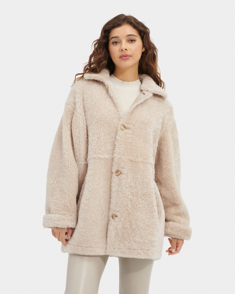 Geaca Ugg Faydon Reversible Shearling Dama Maro | 1672QETLD