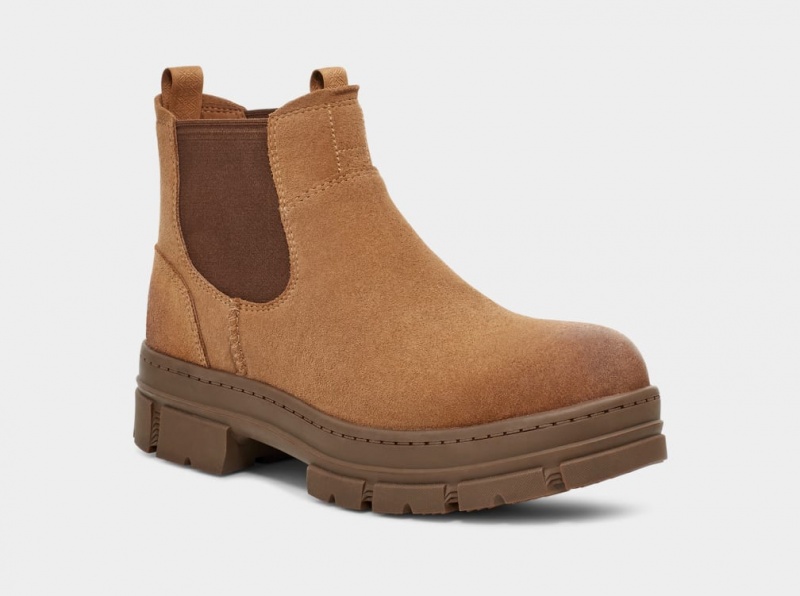 Ghete Chelsea Ugg Skyview Piele Intoarsa Barbati Maro | 7186TSVUW