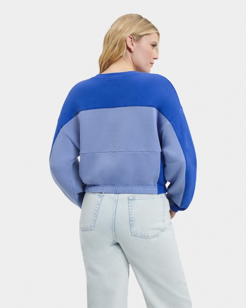 Hanorace Ugg Aryia Cropped Pullover Blocked Dama Albastri | 2314DKFIL