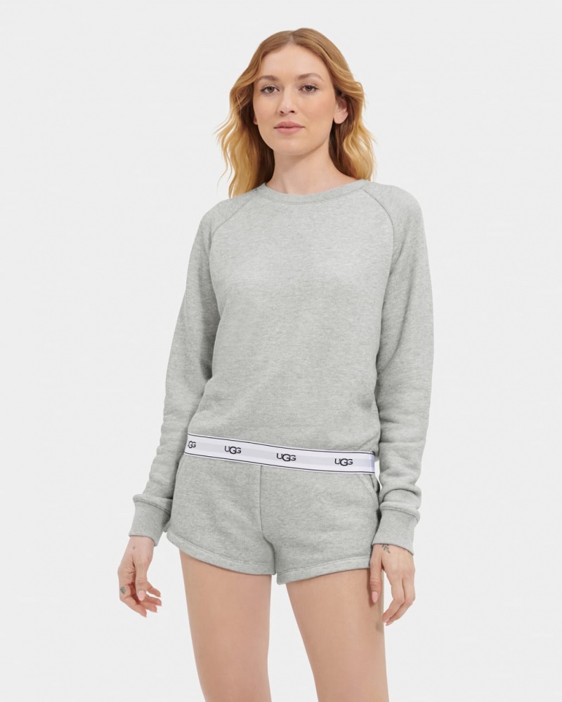 Hanorace Ugg Nena Crewneck Dama Gri | 0276VTMXQ