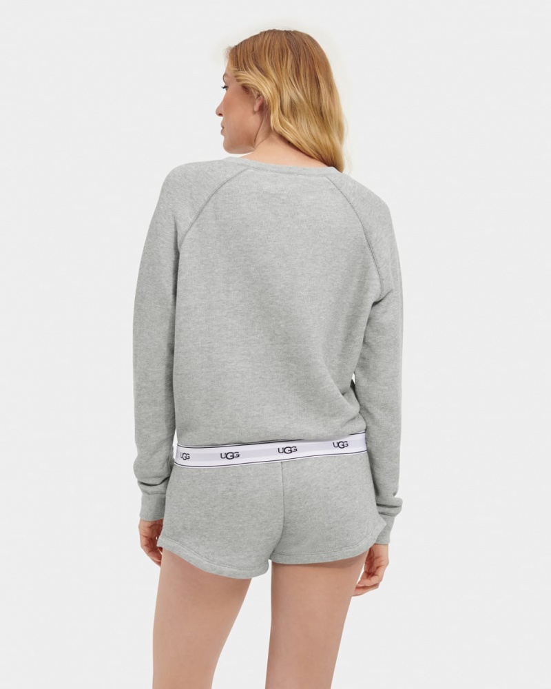 Hanorace Ugg Nena Crewneck Dama Gri | 0276VTMXQ