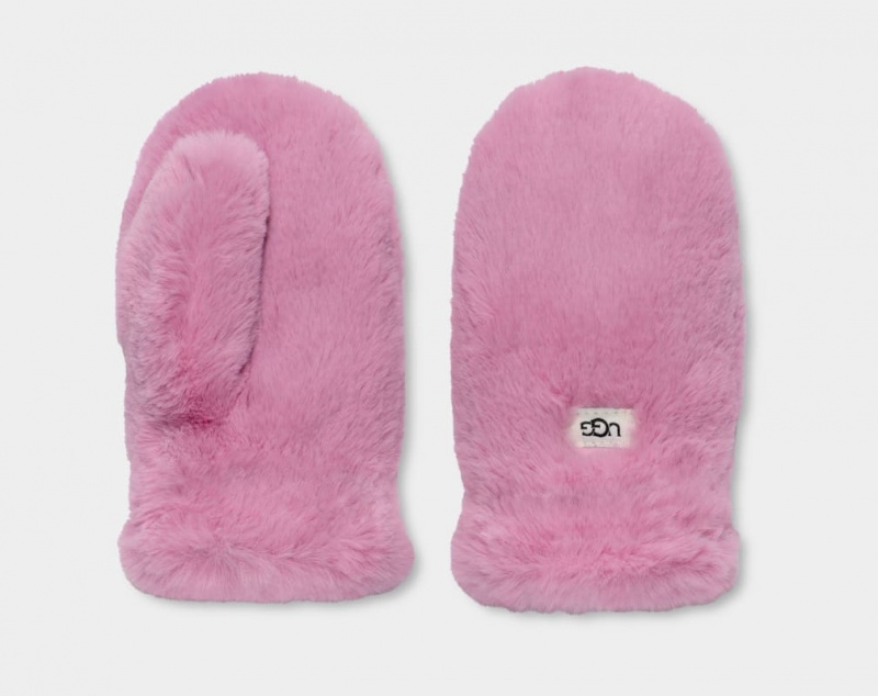 Manusi Ugg Faux Fur Mitten Copii Roz | 1685WSAKL