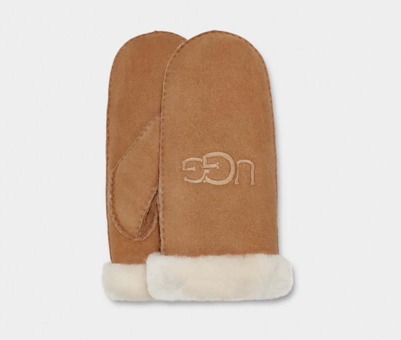 Manusi Ugg Shearling Embroider Mitten Dama Maro | 2546HPEZG