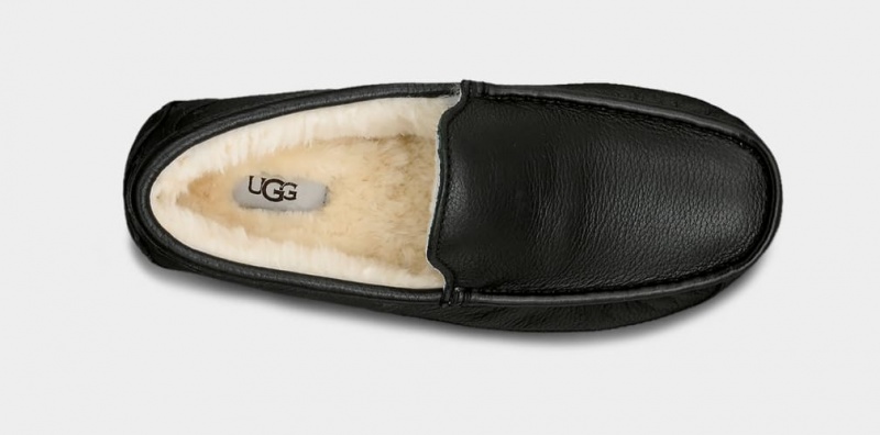 Mocasini Ugg Ascot Piele Barbati Negrii | 9574FXGYI