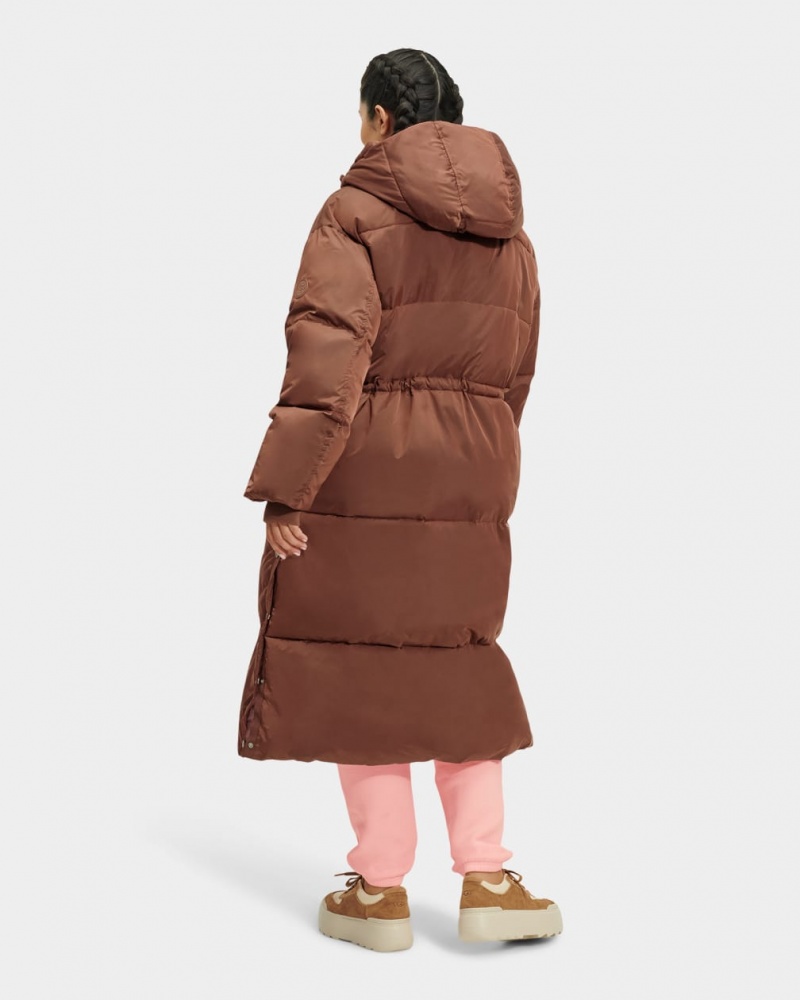 Paltoane Ugg Keeley Long Puffer Dama Maro Inchis | 0768MQHBV