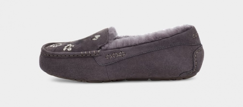 Papuci Ugg Ansley Blossom Dama Gri Inchis | 7615WHIEQ