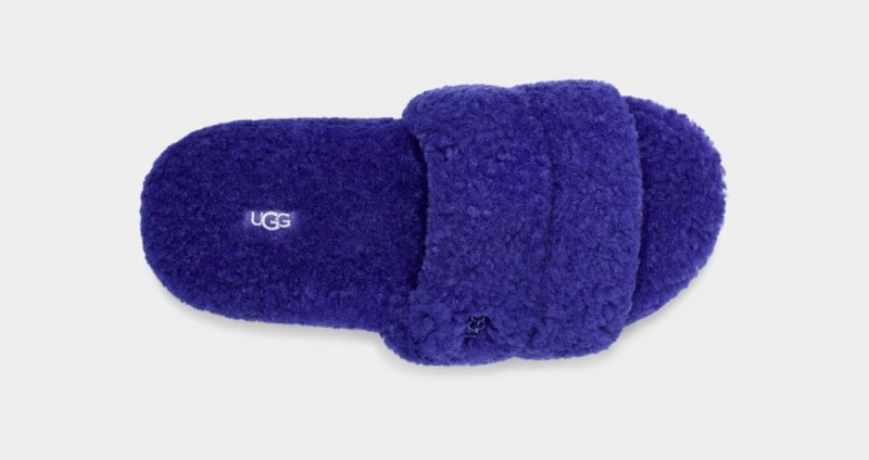 Papuci Ugg Cozetta Curly Dama Albastri | 1423VMEUQ