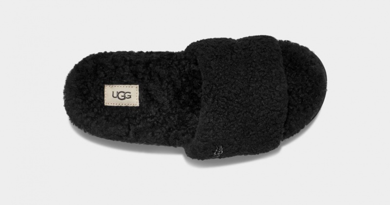 Papuci Ugg Cozetta Curly Dama Negrii | 3971TUCGK