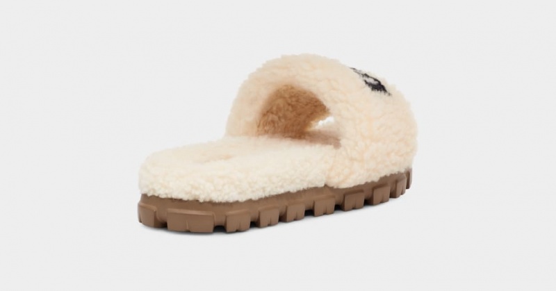 Papuci Ugg Cozetta Curly Grafice Dama Bej | 4817DKNAM