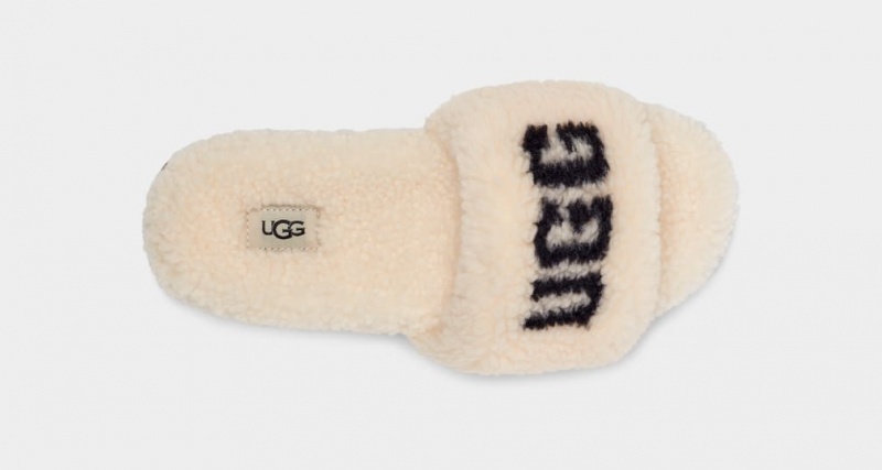 Papuci Ugg Cozetta Curly Grafice Dama Bej | 4817DKNAM