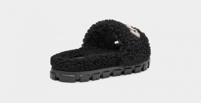 Papuci Ugg Cozetta Curly Grafice Dama Negrii | 2530NBTAO