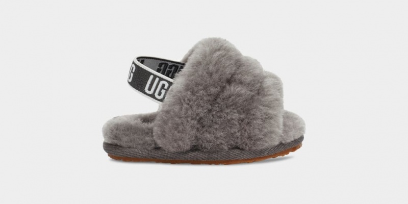 Papuci Ugg Fluff Yeah And Lovey Copii Gri | 3928BLOIP