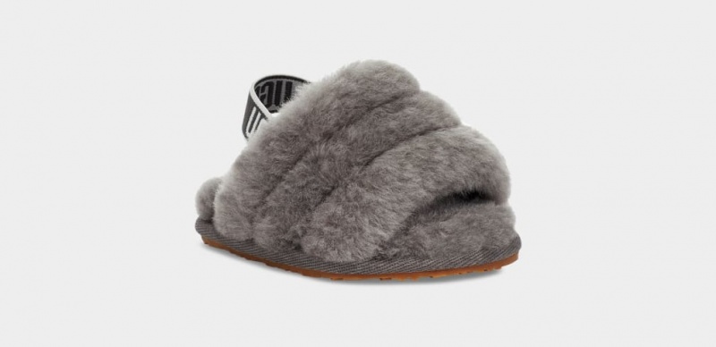 Papuci Ugg Fluff Yeah And Lovey Copii Gri | 3928BLOIP