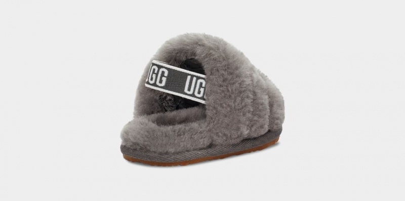 Papuci Ugg Fluff Yeah And Lovey Copii Gri | 3928BLOIP