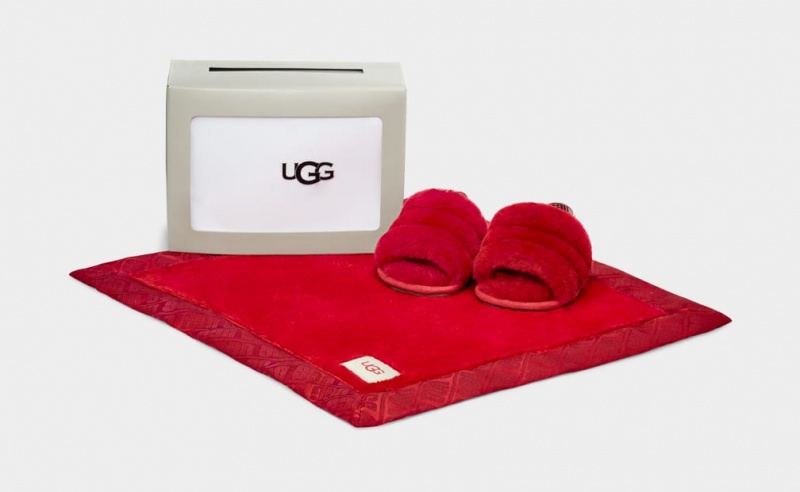 Papuci Ugg Fluff Yeah And Lovey Copii Rosii | 1093YDLKH