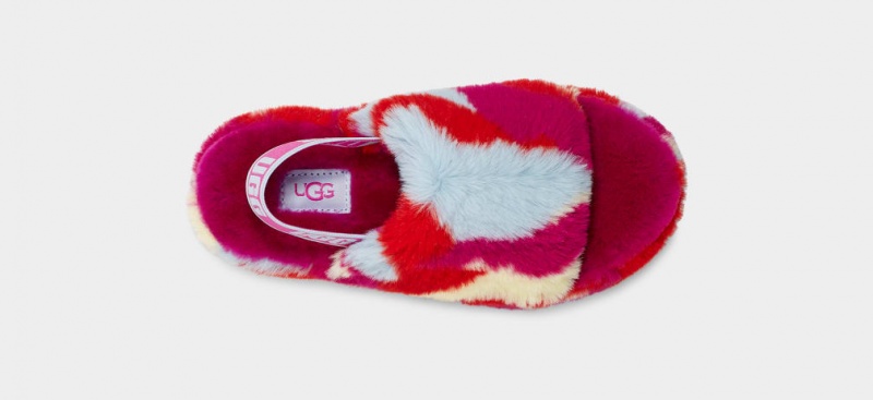 Papuci Ugg Fluff Yeah Camopop Copii Rosii | 6419HITJO