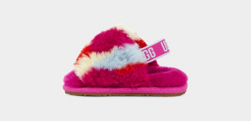 Papuci Ugg Fluff Yeah Camopop Copii Rosii | 0829MGSEY