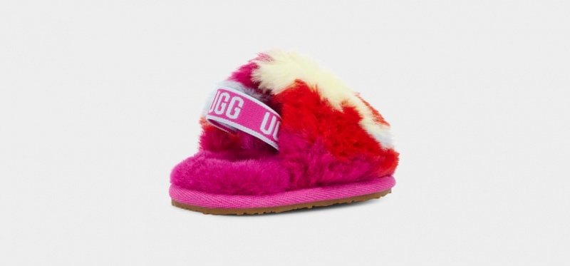 Papuci Ugg Fluff Yeah Camopop Copii Rosii | 0829MGSEY