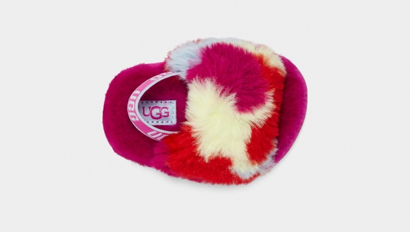 Papuci Ugg Fluff Yeah Camopop Copii Rosii | 0829MGSEY