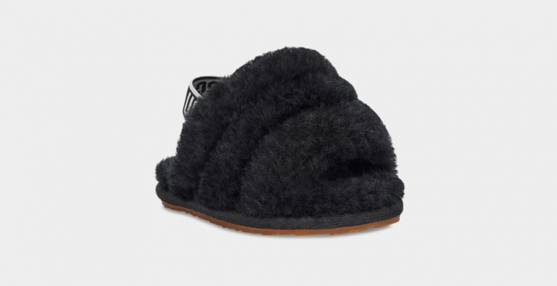 Papuci Ugg Fluff Yeah Copii Negrii | 1238WBAJT