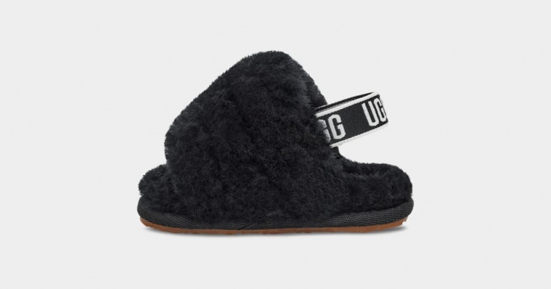 Papuci Ugg Fluff Yeah Copii Negrii | 1238WBAJT