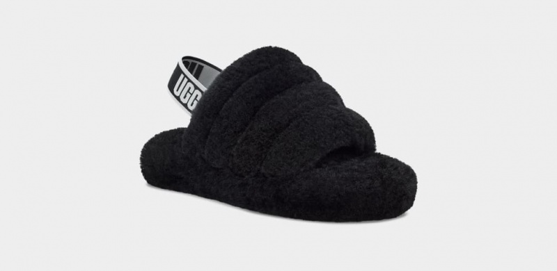 Papuci Ugg Fluff Yeah Copii Negrii | 4150ONMZA