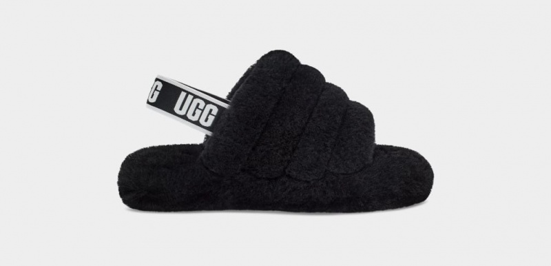 Papuci Ugg Fluff Yeah Copii Negrii | 4150ONMZA