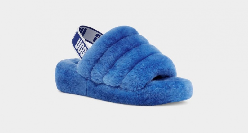 Papuci Ugg Fluff Yeah Dama Albastri | 5048JDUPZ