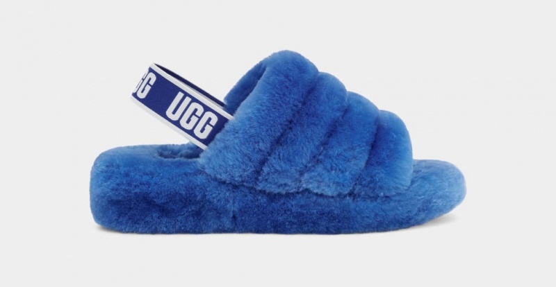 Papuci Ugg Fluff Yeah Dama Albastri | 5048JDUPZ