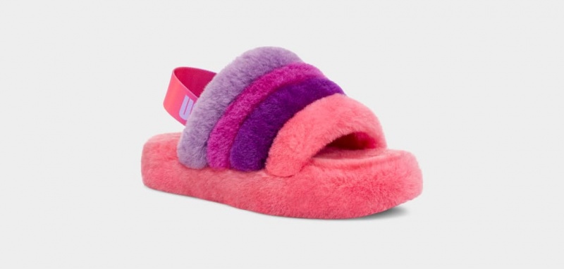 Papuci Ugg Fluff Yeah Multi Copii Roz Violet Colorati | 2943QSFVC