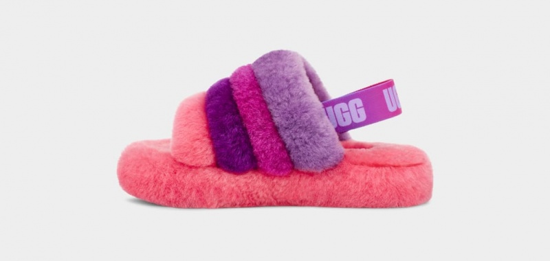 Papuci Ugg Fluff Yeah Multi Copii Roz Violet Colorati | 2943QSFVC