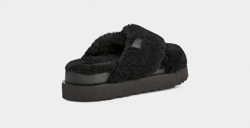 Papuci Ugg Fuzz Sugar Cross Dama Negrii | 8014RSEBO