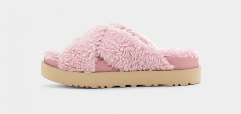 Papuci Ugg Fuzz Sugar Cross Dama Roz | 9312JRYOX