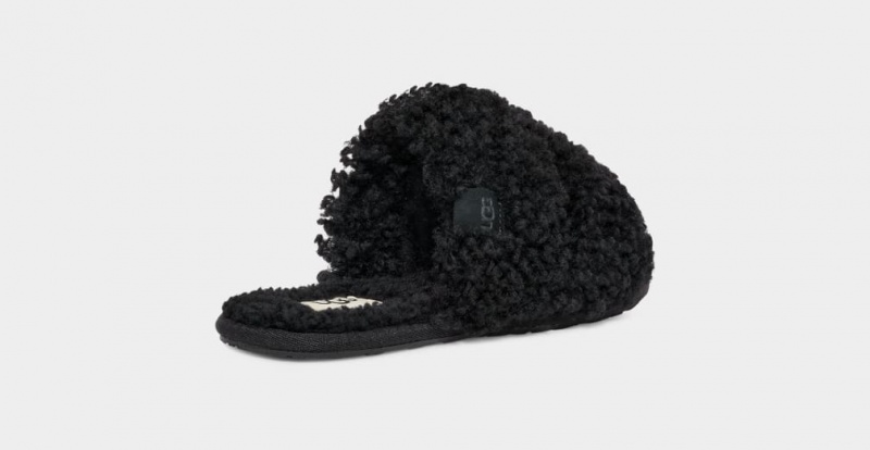 Papuci Ugg Maxi Curly Scuffetta Dama Negrii | 1809IDUHR