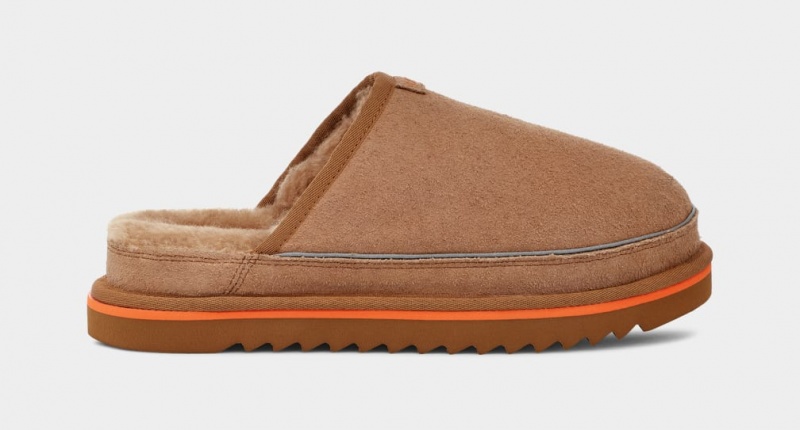 Papuci Ugg Scuff Cali Wave Barbati Maro Portocalii | 6908IOHAL