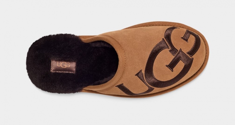 Papuci Ugg Scuff Logo II Barbati Maro | 2463VKWNE