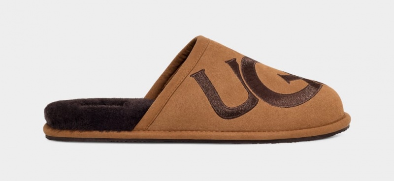 Papuci Ugg Scuff Logo II Barbati Maro | 2463VKWNE