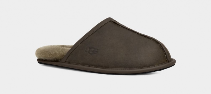 Papuci Ugg Scuff Piele Barbati Masline Verzi | 8395DPOZF