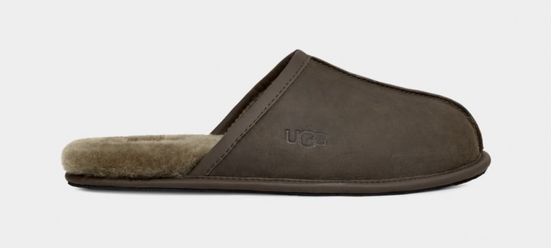 Papuci Ugg Scuff Piele Barbati Masline Verzi | 8395DPOZF