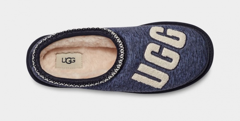 Papuci Ugg Tasman Fur Jersey Cozy Barbati Albastri Inchis | 0735LRGIT