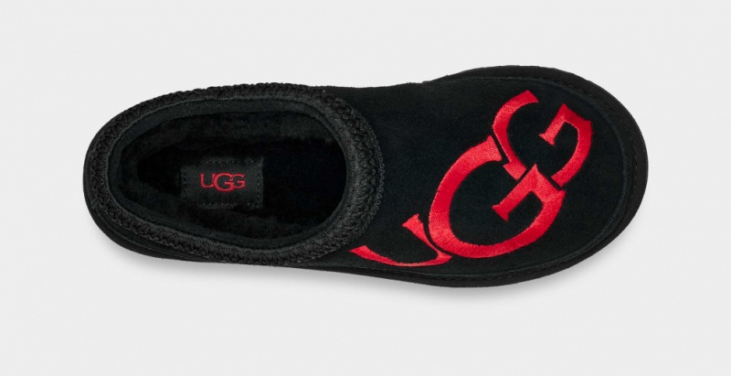 Papuci Ugg Tasman Logo Barbati Negrii Rosii | 8456JUIRK