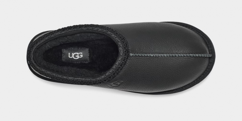 Papuci Ugg Tasman Piele Barbati Negrii | 7846KELWV