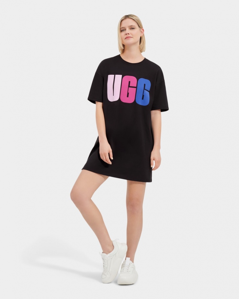 Rochie Ugg Alayah Logo T-Shirt Dama Negrii | 1309WJPYU