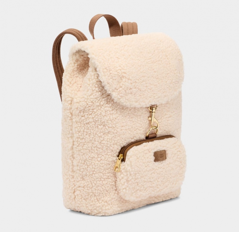 Rucsac Ugg Inara Fluff Dama Bej | 0594MAKSV