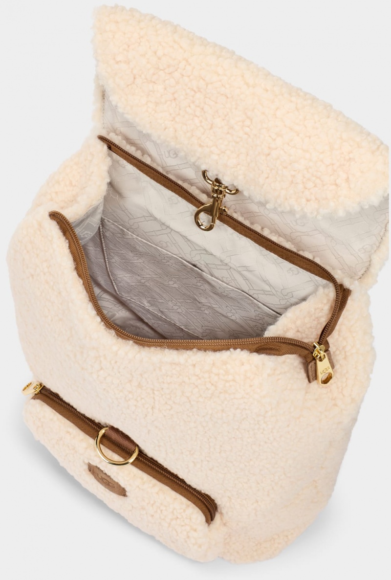 Rucsac Ugg Inara Fluff Dama Bej | 0594MAKSV