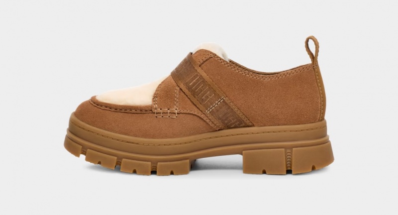 Saboti Ugg Ashton Piele Intoarsa Dama Maro | 3265ECOXT