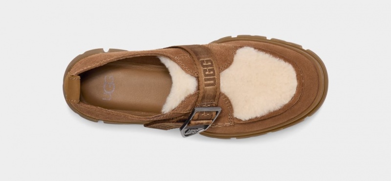 Saboti Ugg Ashton Piele Intoarsa Dama Maro | 3265ECOXT