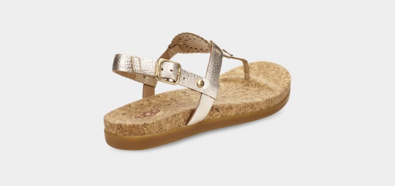 Sandale Ugg Ayden II Metallic Dama Aurii | 2697LRGFT