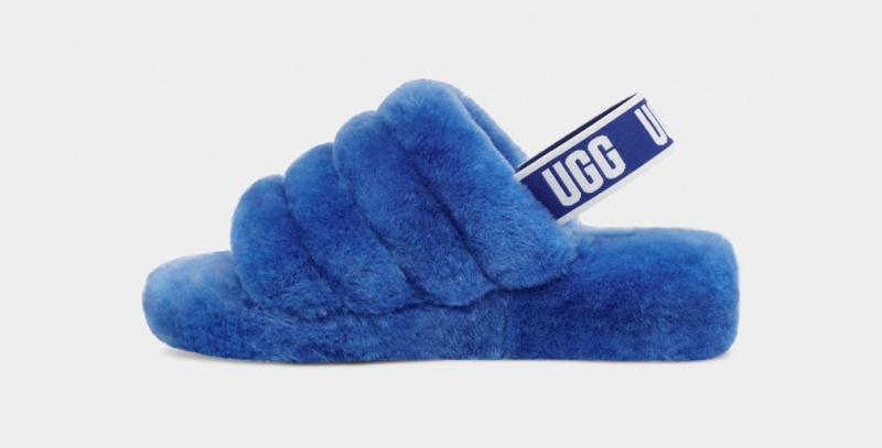 Slapi Ugg Fluff Yeah Dama Albastri | 8514ULYCW